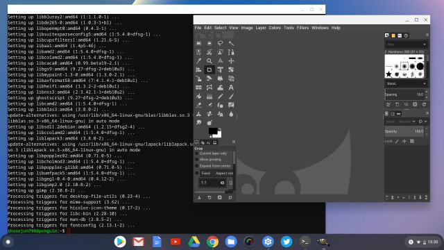 GIMP trên Chromebook