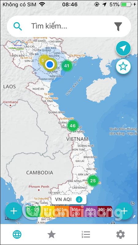 Bản đồ chất lượng không khí