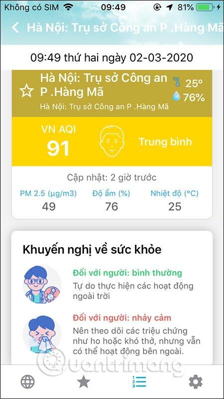 Khuyến nghị sức khỏe