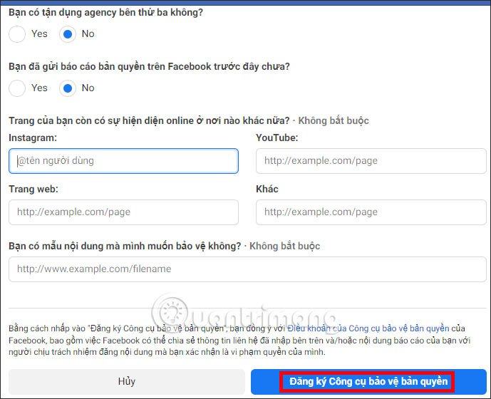 Đăng ký công cụ bảo mật 