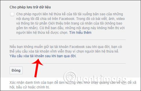 Chọn Xóa tài khoản 