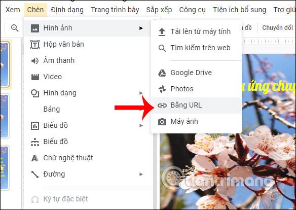Dán hình ảnh theo url 