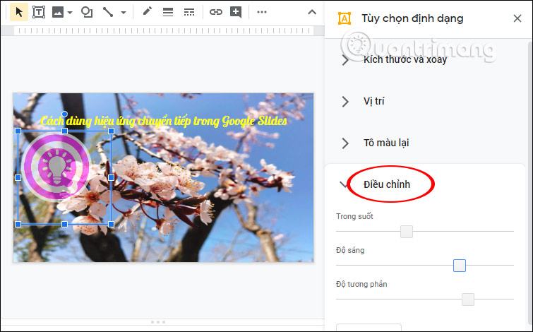 Điều chỉnh độ tương phản của hình ảnh 