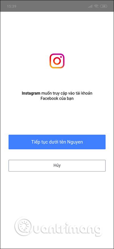 Kết nối Facebook với Instagram 