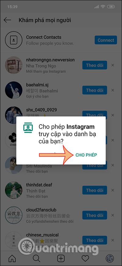 Đồng bộ hóa danh bạ 