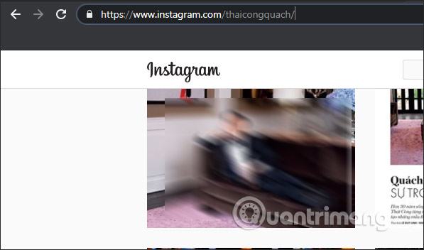 URL Instagram trên máy tính để bàn