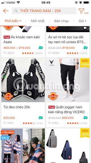 Danh sách các mặt hàng Shopee giảm giá