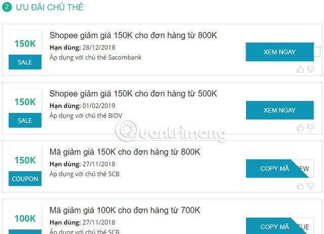 Mã coupon Shopee trên Offers.vn
