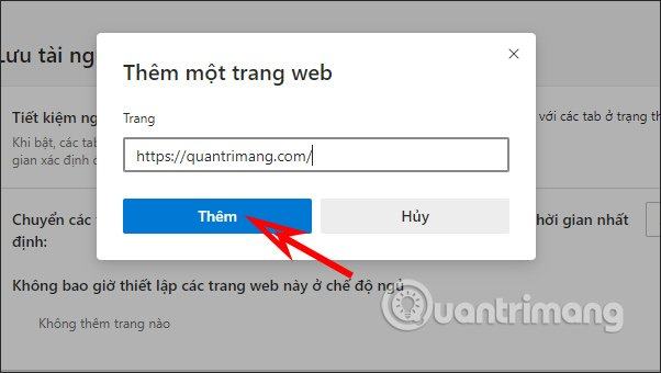 Trang web ngoại lệ 