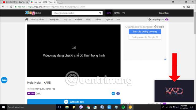 Áp dụng cho các trang video