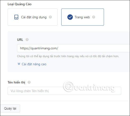 Cấu hình quảng cáo TikTok