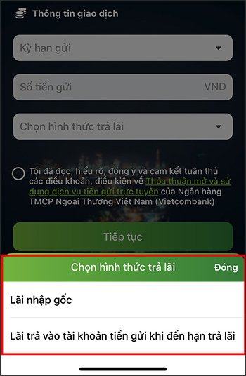 Nhập số tiền 