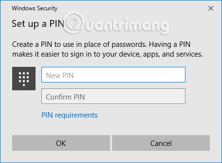 Nhập mã PIN Windows 10 của bạn