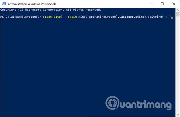 Nhập một lệnh trong Powershell