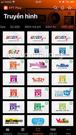 Danh sách các kênh VTC trong lĩnh vực truyền hình