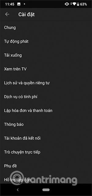 Cài đặt YouTube Android