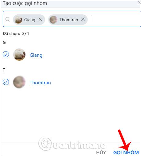 Chọn một thành viên 