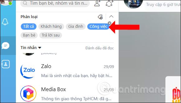 Chọn nhóm bạn muốn gửi