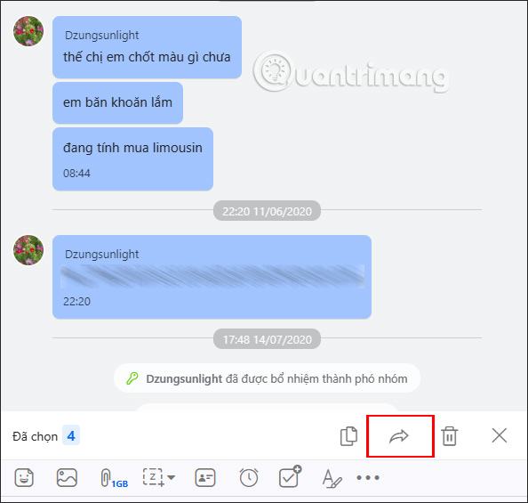 Tách nhiều tin nhắn 