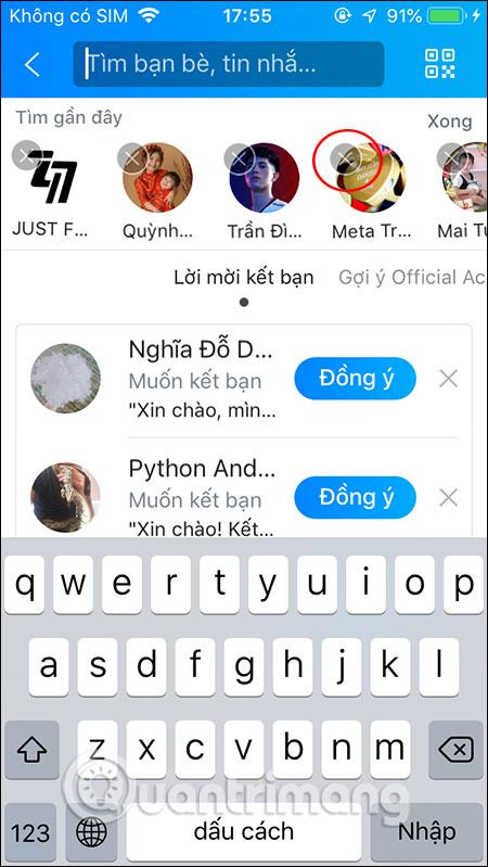 Xóa lịch sử tìm kiếm