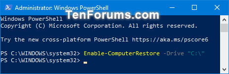 Bật bảo vệ hệ thống cho các ổ đĩa trong PowerShell