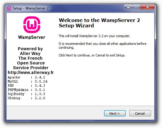 Cài đặt WampServer