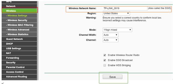 Định cấu hình SSID