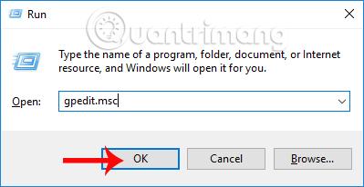 Nhập từ khóa gpedit.msc