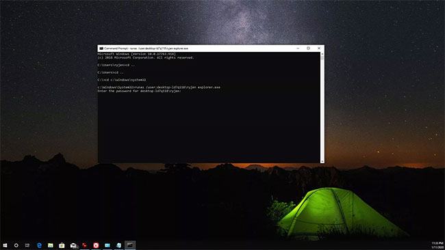 Cách chuyển đổi người dùng trong Windows 10 bằng Command Prompt