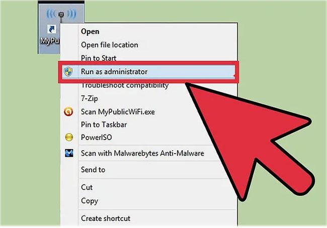 Khởi động MyPublicWiFi ở chế độ quản trị viên
