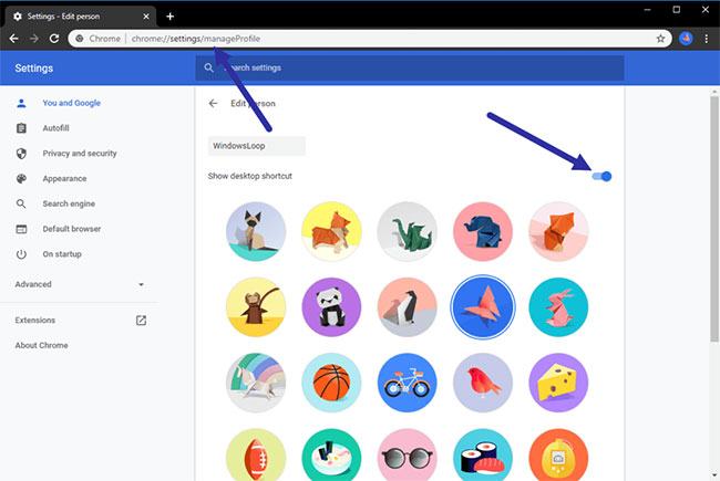 Thay đổi lối tắt Show Desktop sang vị trí Bật