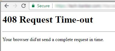 Lỗi 408 yêu cầu hết thời gian chờ