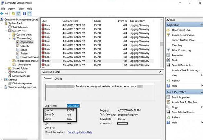 Lỗi ID sự kiện 454 trong Windows 10