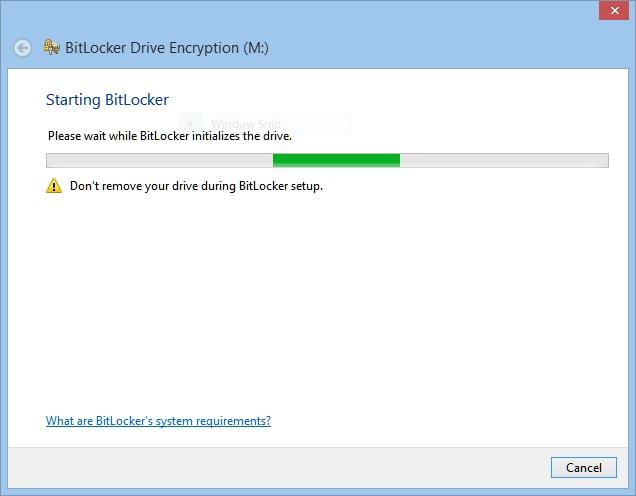 Nhấp vào Kích hoạt BitLocker