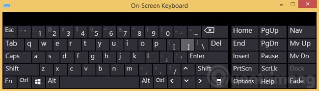 Cách mở bàn phím ảo trong Windows