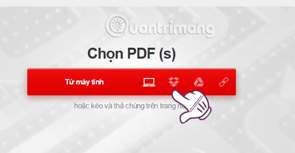 Tải tệp PDF lên Convertio trực tuyến