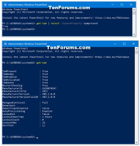 Xem chi tiết TPM trong PowerShell