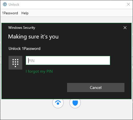 Sau khi bạn đã đăng nhập vào 1Password một lần bằng mật khẩu chính của mình, bạn có thể nhập mã PIN của mình để mở khóa ứng dụng vào lần tiếp theo