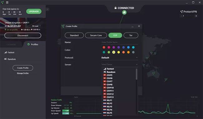 Ứng dụng ProtonVPN được thiết kế rất tốt