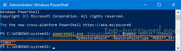 Khởi động Windows PowerShell với tư cách quản trị viên và nhập lệnh