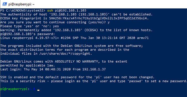 Sử dụng Windows PowerShell cho SSH