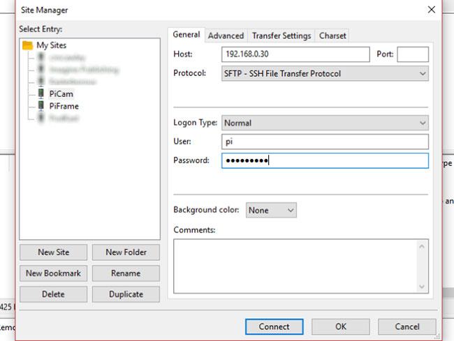 SSH qua FTP với FileZilla