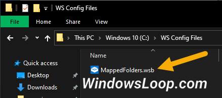 Bấm đúp vào tệp MappedFolders.wsb để khởi động Windows Sandbox