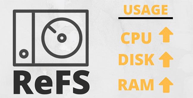 ReFS tiêu tốn nhiều tài nguyên hệ thống