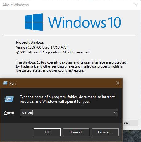 Tìm phiên bản Windows 10 mới nhất