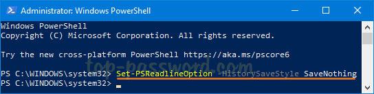 Các lệnh ngăn PowerShell lưu lịch sử lệnh