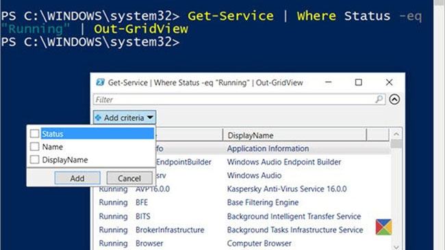 Xuất danh sách các dịch vụ đang chạy và đã dừng sang PowerShell