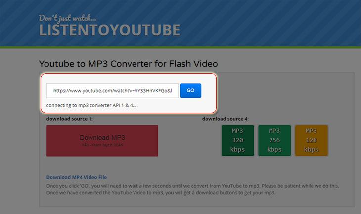 Tải xuống các tệp MP3 trên Youtube