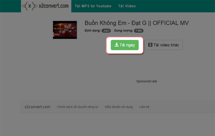 Tải xuống các tệp MP3 trên Youtube
