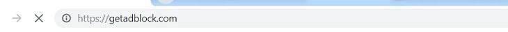 Truy cập https://getadblock.com/ trong thanh địa chỉ
